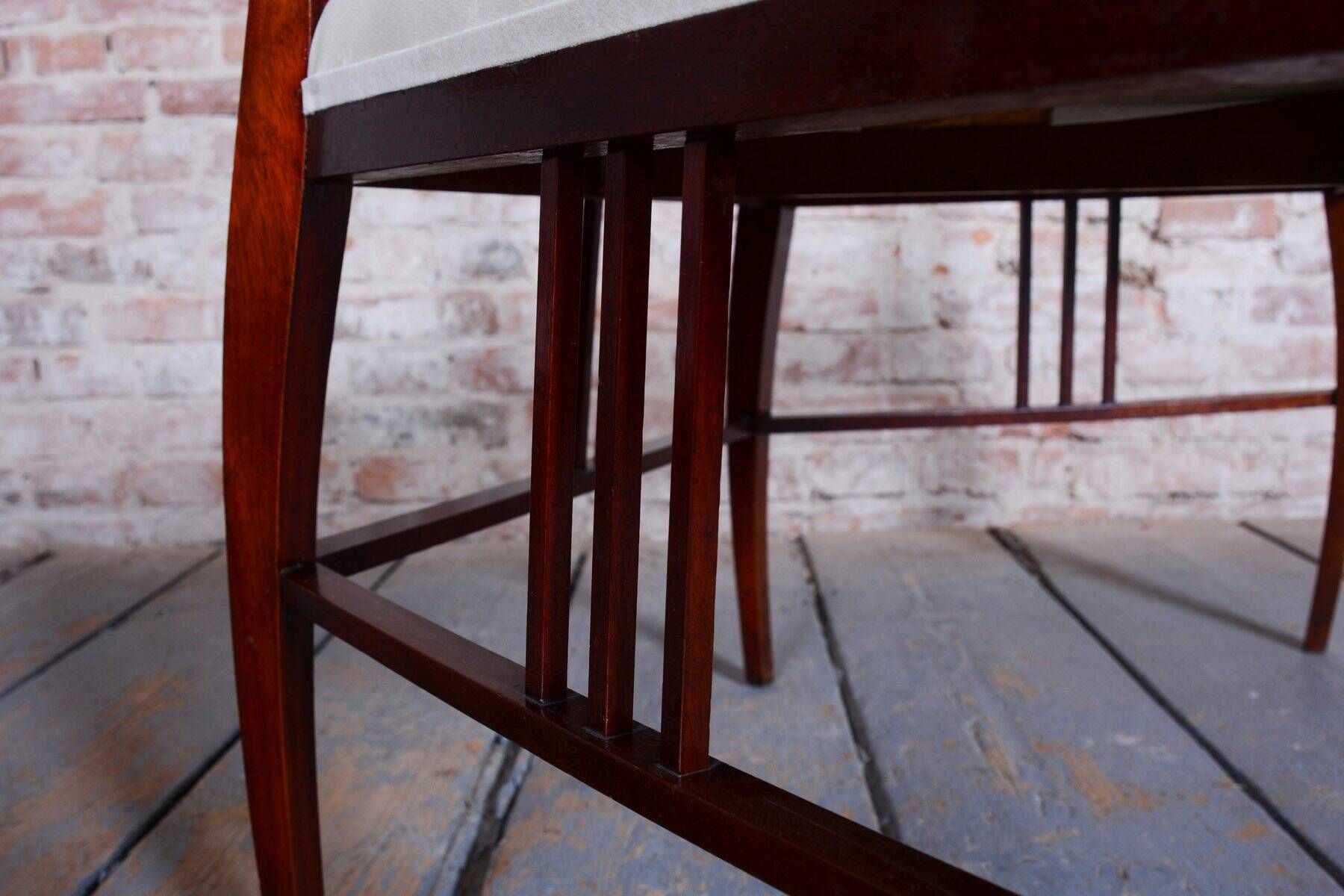 Czech Art Deco Dining Table and Chairs by J. Kotěra for Josef Motka - Litovel, 1900s, Set of 4