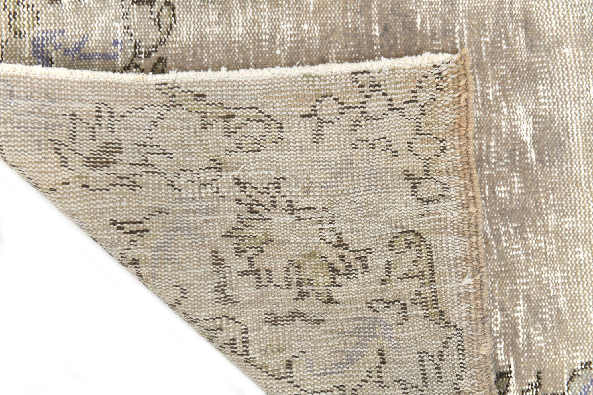 5x9 Rug For Living Room Gray Blue Handmade Wool Antique Turkish Rug, 156x264Cm