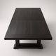 Wooden table with a black patina and two extensions – 180 to 260 cm