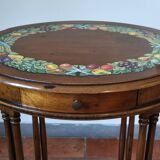 Console en noyer peinte à la main par Vittorio Grifoni, Florence, années 19