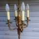 Antique gilded bronze chandelier in Louis XVI style, 4 lights, in working condition - 3.2 kg!
