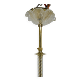 Glass and brass pendant, italy, 1970s