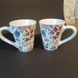 Pair of floral mugs – Country house spirit – New