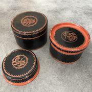 Asia decor animal paint decor of animal paint orange/black indoor laqué