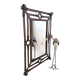 Mirror Jean-Pierre Ryckaert Leather effect, France 1960s