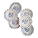 Assiettes creuses bleues paysage