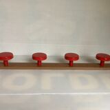 Old coat rack grosfillex red and beige