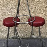 Set of 3 vintage bar stools 1960-1980