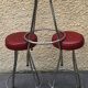 Set of 3 vintage bar stools 1960-1980