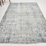 Classic gray & blue vintage rug 300x199cm