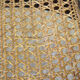 Chaise curule en bois et cannage