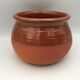 Matt and glazed round earthenware pot