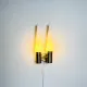 Brass Coloured Double Wall Lamp By Hans-Agne Jakobsson For Markaryd, Sweden, 1960S