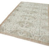 Turkish hand-knotted 1970s beige carpet 172 cm x 270 cm