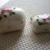 Antique wall spice boxes made of earthenware