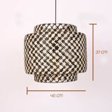 Bamboo Lighting 40 cm Black and  Natural, Bamboo Chandelier, Bamboo Lamp