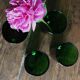 Un lot de 4 grands verres Vereco vert vintage