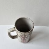 Ceramic mug signed Gustave Reynaud (Le Mûrier) Vintage Design Years