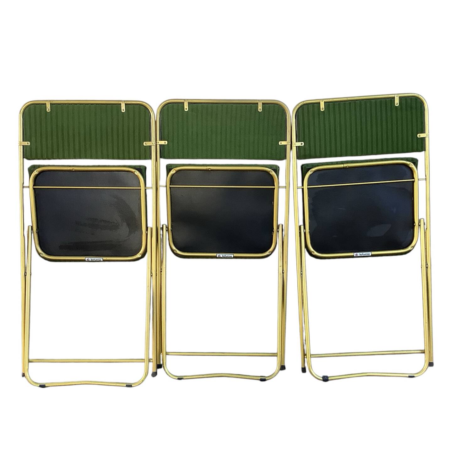 Set of 3 Lafuma 1970 folding chairs