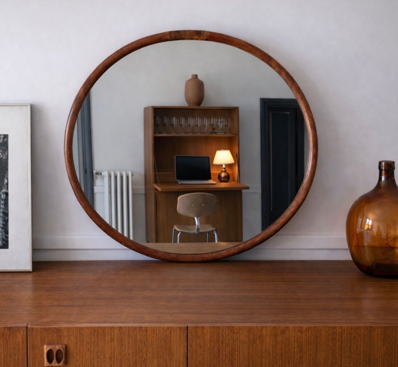 Vintage oval mirror