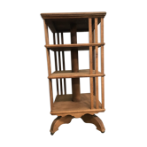 Solid oak revolving library, 19th