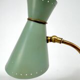 Mid-century Stilnovo brass orientable table or wall lamp from 50s