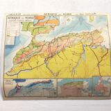 Carte scolaire N°18 J. Brunhes Afrique du Nord