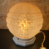 Lampe à poser globe en verre marbré