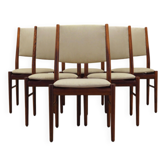 Set of six mahogany chairs, Danish design, 1970s, manufacturer: Skovby Møbe