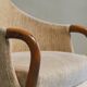 Mid-Century armchair in wool and beech, 1950s