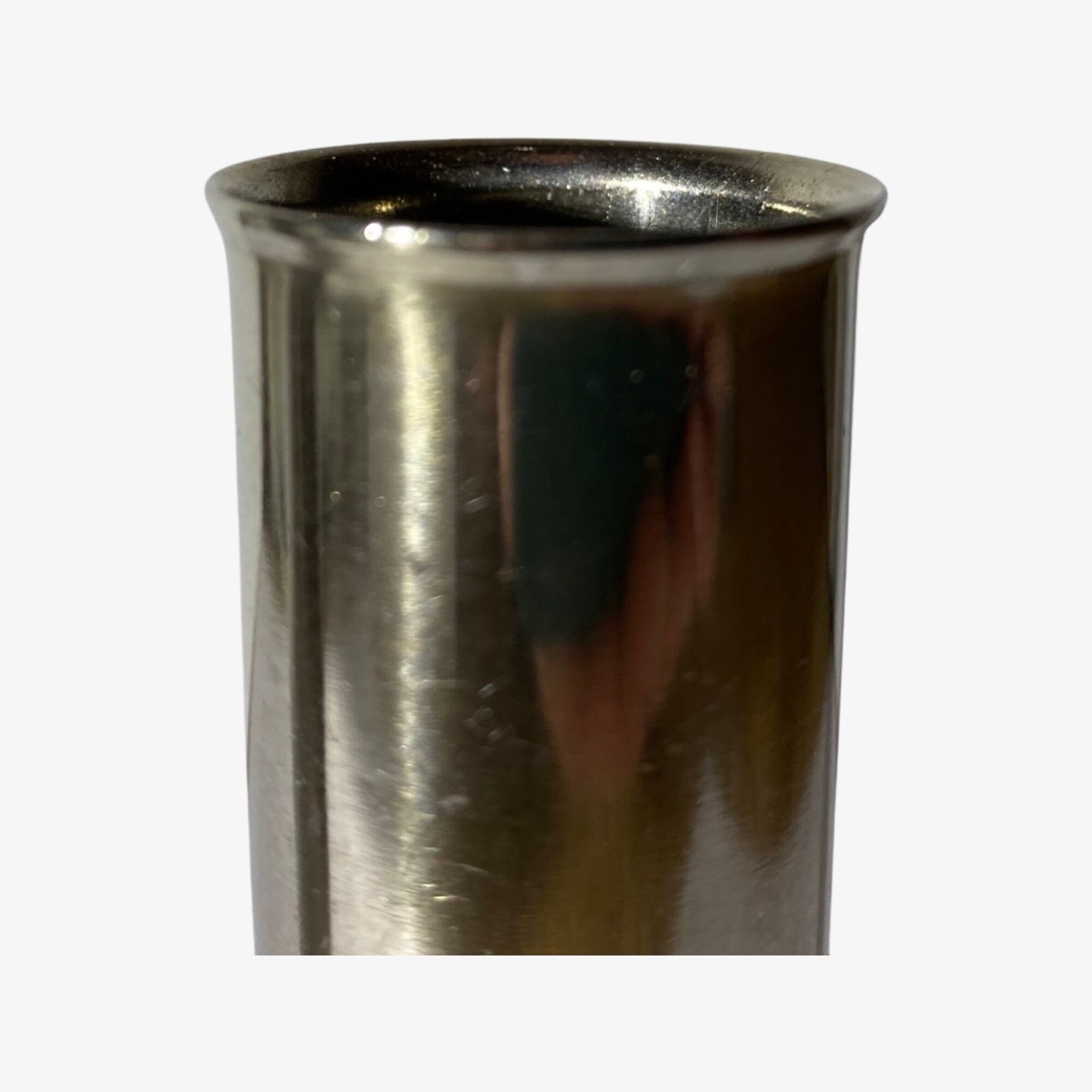 2 swedish vintage candlestick holders made in sweden, metektro rostfritt øre-op | stainless steel