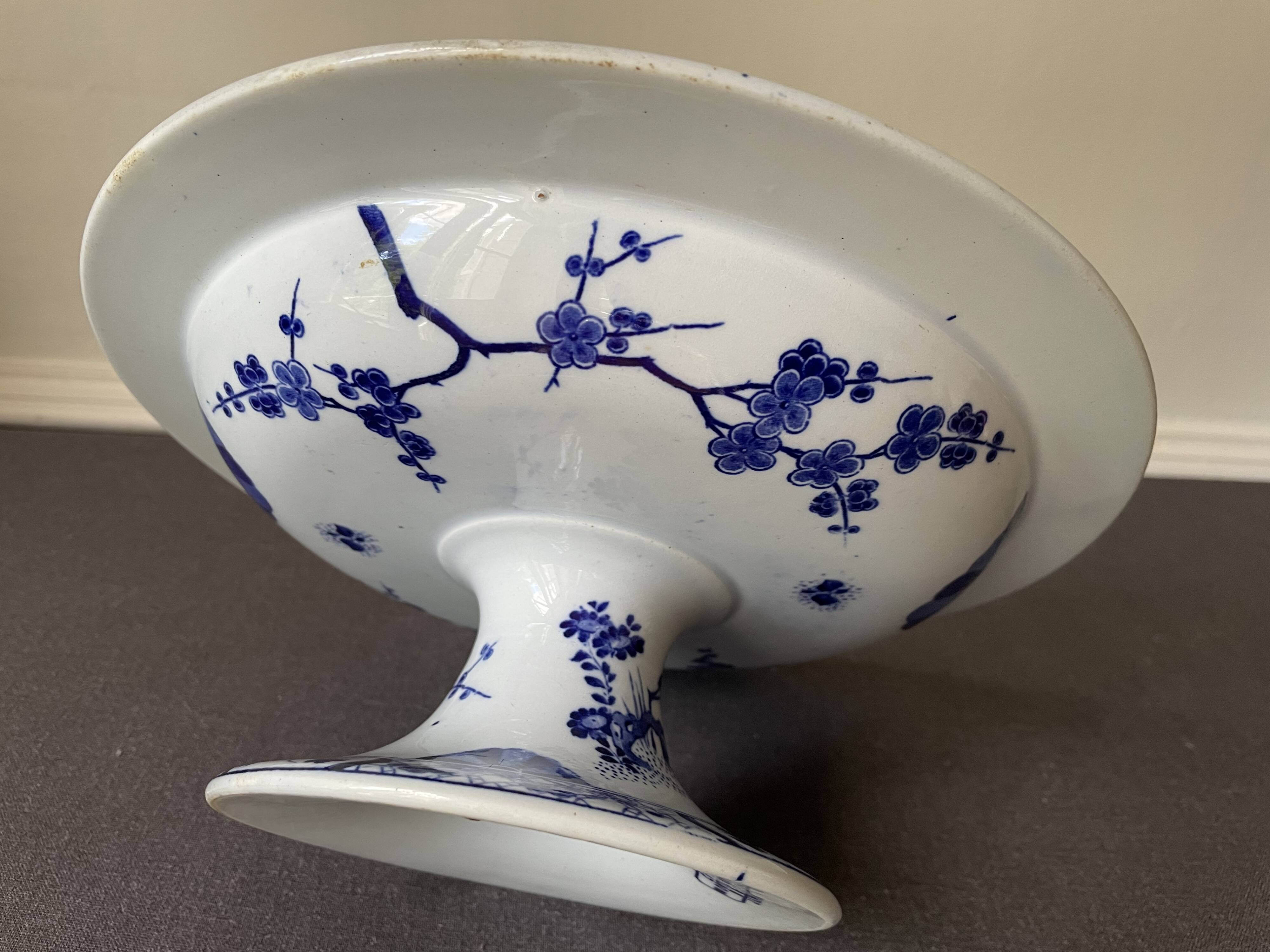 Earthenware compotier Creil & Montereau Japanese service 19th century