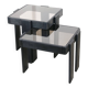 Tables gigognes vintage par Gianfranco Frattini, ensemble de 2