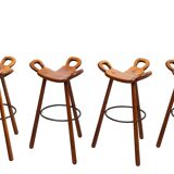 'Marbella' Bar stools by Sergio Rodrigues for Confonorm Spain 1970s