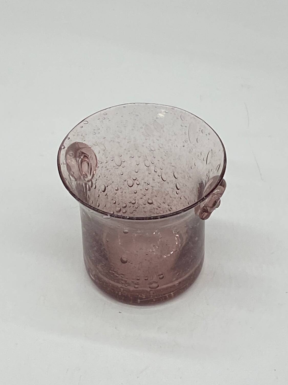 Seau à glaçons / à glace verre bullé, vintage