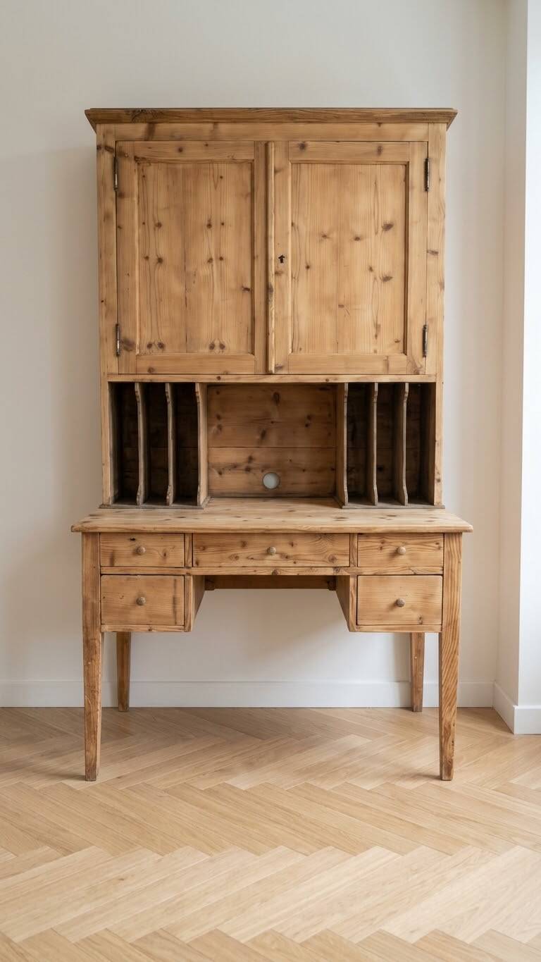 Antique wooden tiered desk