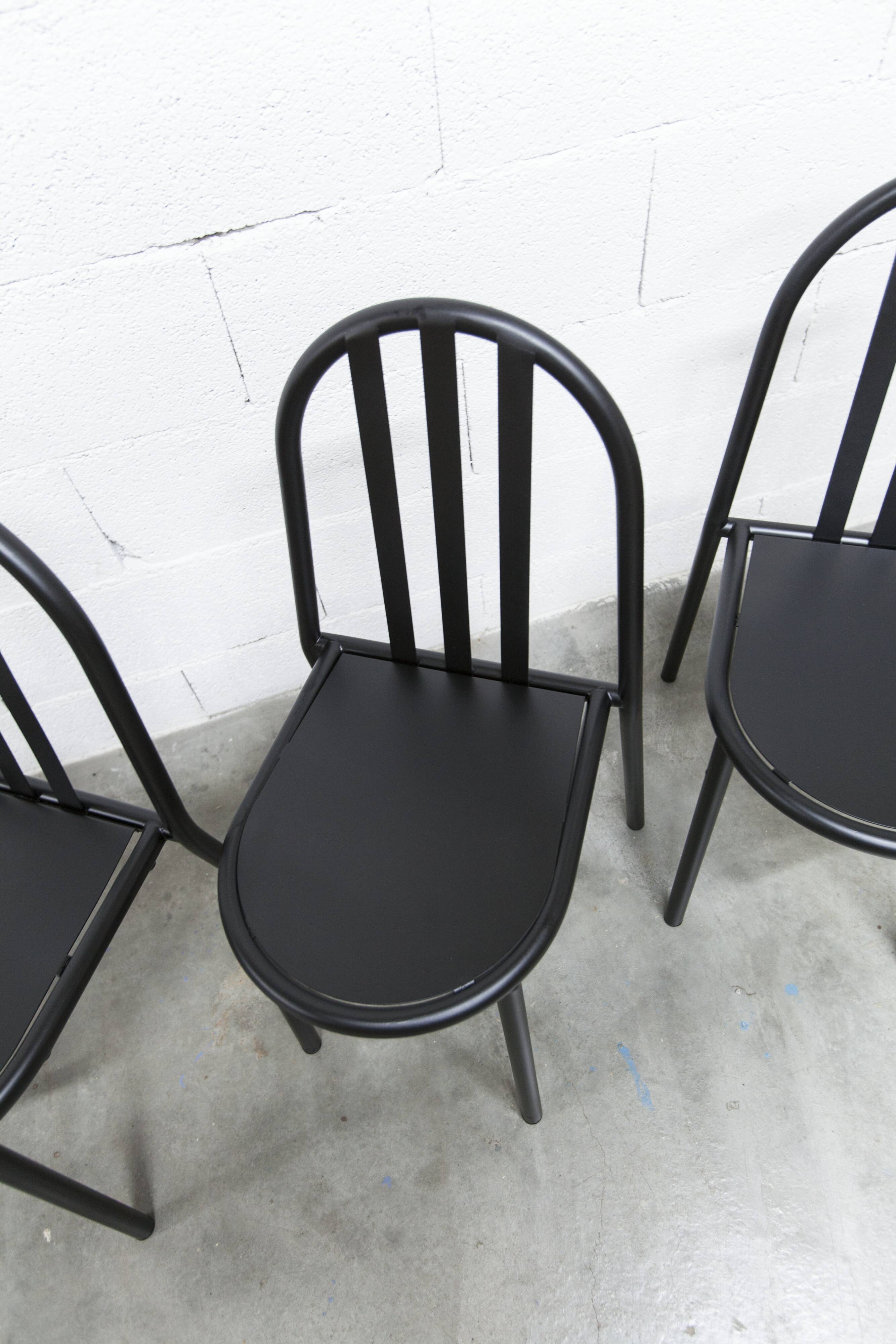 Set of 6 "202" model chairs by Robert Mallet Stevens 1980