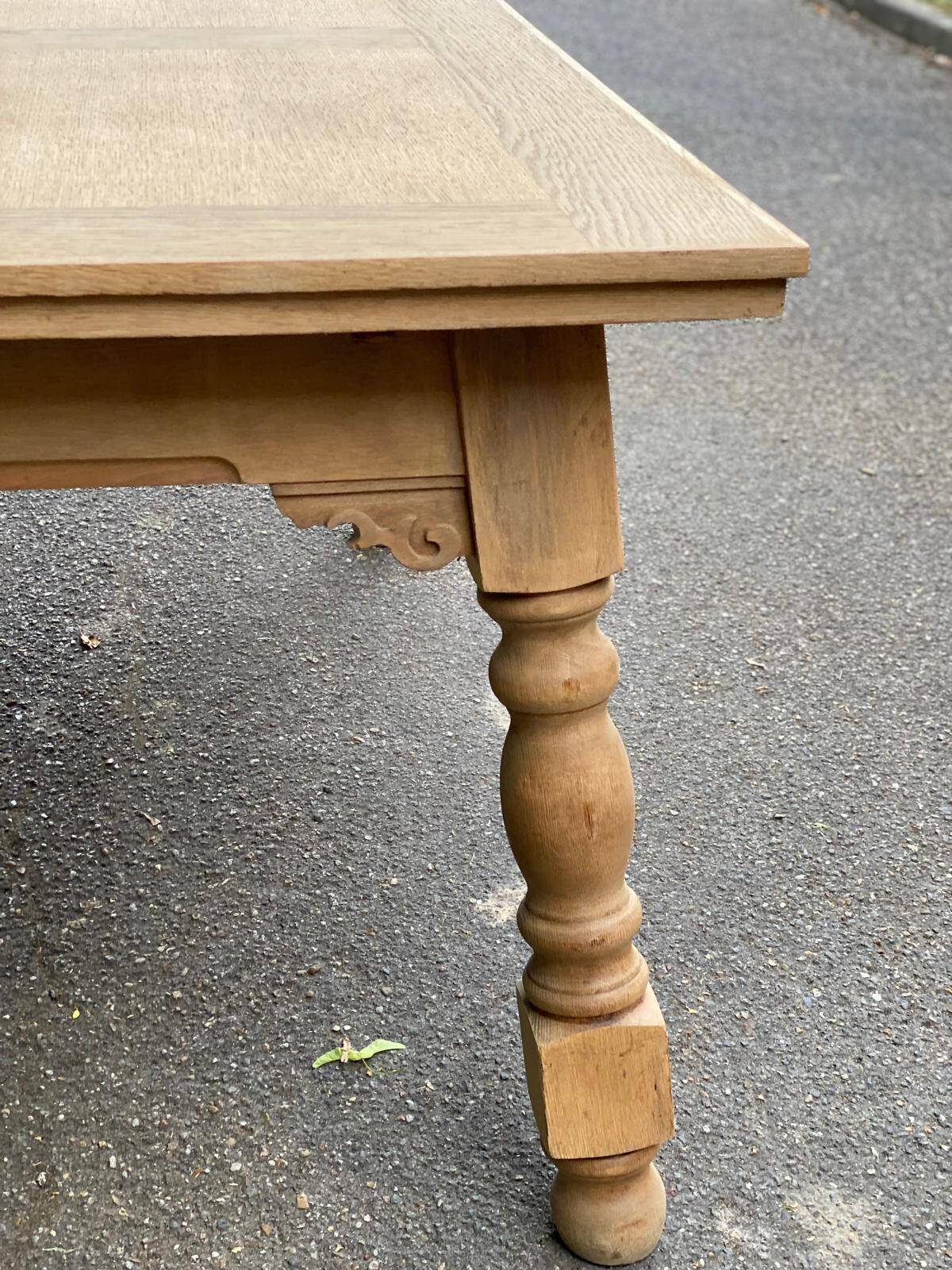 Renovated art deco extendable wooden dining table 235cm