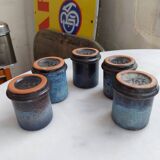 5 ceramic candle holders