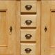 Superb antique low sideboard / side unit / industrial furniture in solid ash.