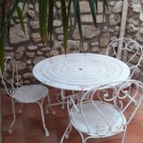 Wrought iron table and chairs