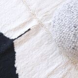 Black and White Berber Rug - 234 x 184 cm
