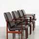 Set of 4 danish leather armchairs 1960