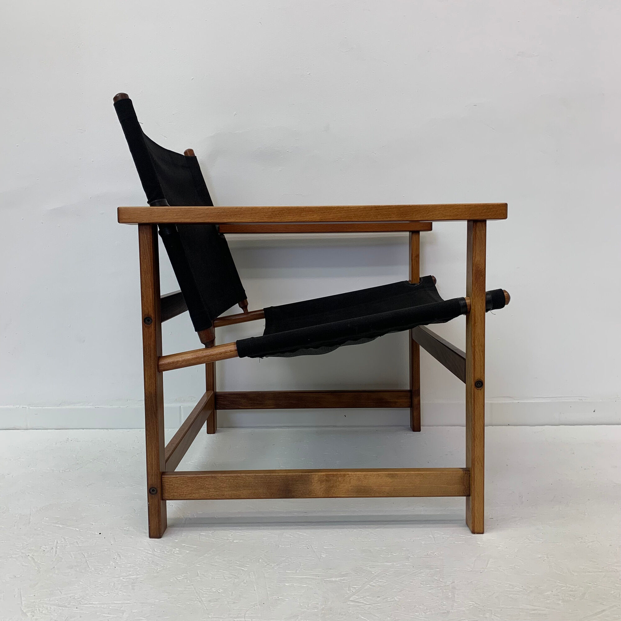 Mid-century desgn safari chair by Hyllinge Møbler Denmark , 1970’s