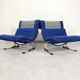 Chaises Saporiti Onda - daim bleu