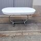 Vintage oval table with integrated extension