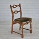 Années 1970, ensemble de 4 chaises de salle à manger danoises, état d'origine, bois de chêne, meuble velours.