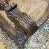 Louis XIII style armchair in oak - early 20th century