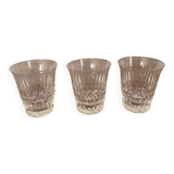 3 verres en cristal taillé DAUM