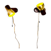 Brass And Amfrosia Wall Lamps By Temde Leuchten, Switzerland 1960S